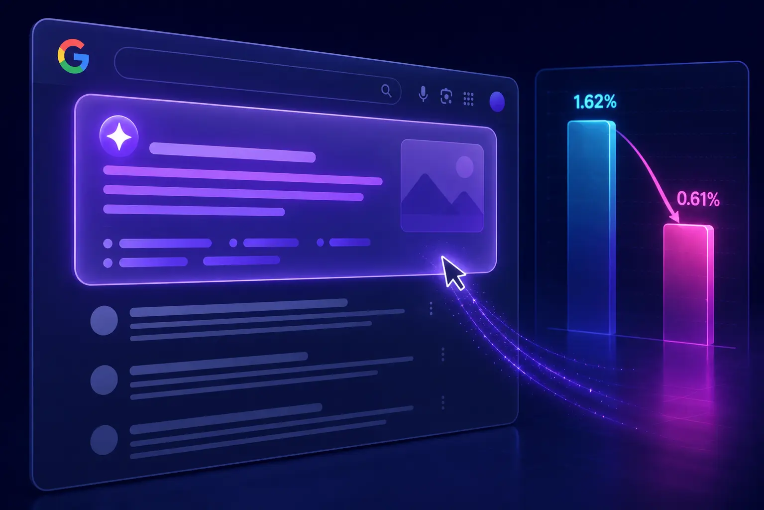 Google AI Overviews Now Appear in 48% of Searches — and CTR Dropped from 1.62% to 0.61%. Nobody Is Clicking Your Blue Link Anymore.