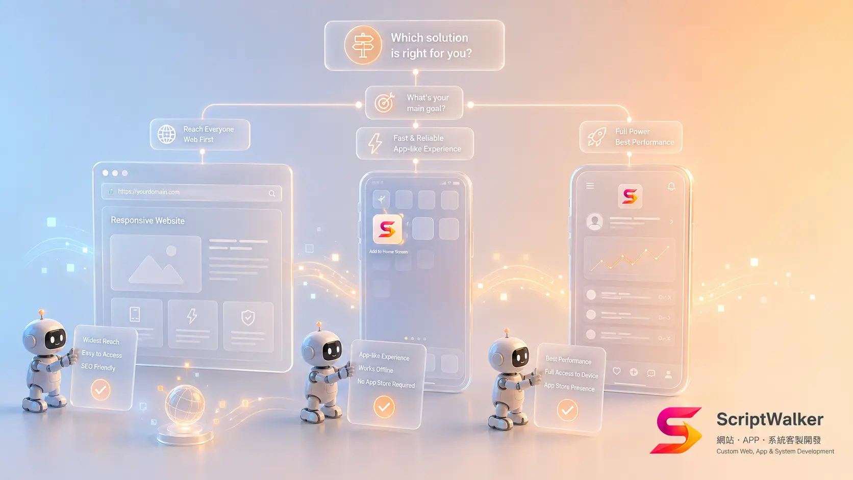 PWA, Native App, or Responsive Website? The SMB Vehicle-Decision Guide (with Decision Tree and Costs)