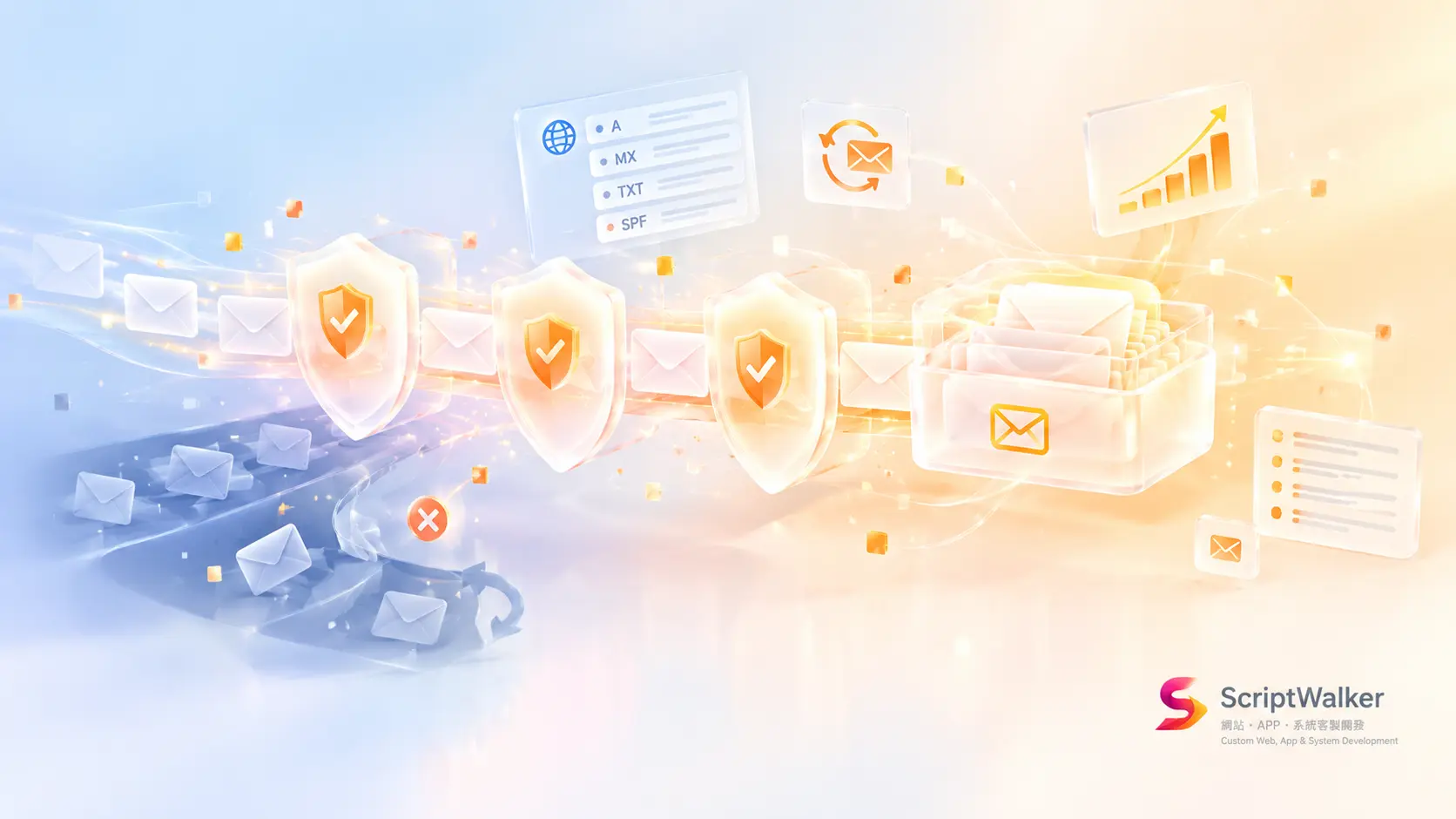訂單通知信進垃圾桶，客戶說「我沒收到」：交易型 Email 系統怎麼做？SPF／DKIM／DMARC、退信處理與送達率的完整規劃