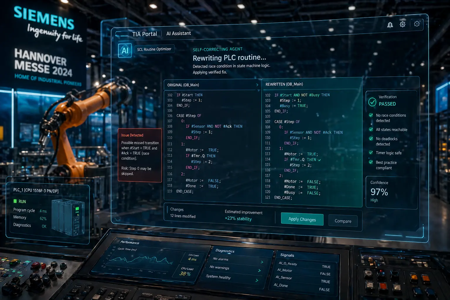 Siemens Eigen Goes GA: When Industrial AI Agents Plan, Code, and Self-Correct on the Factory Floor