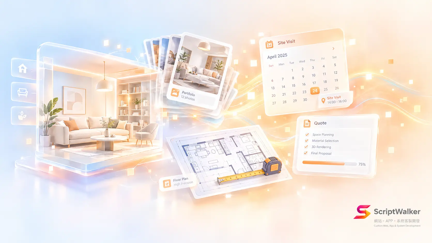 How Should an Interior Design Firm Build Its Website? Portfolio, Site-Measurement Booking and a Clear Quote Process: Starter NT$15,000–50,000, Standard NT$120,000–250,000, Advanced from NT$350,000