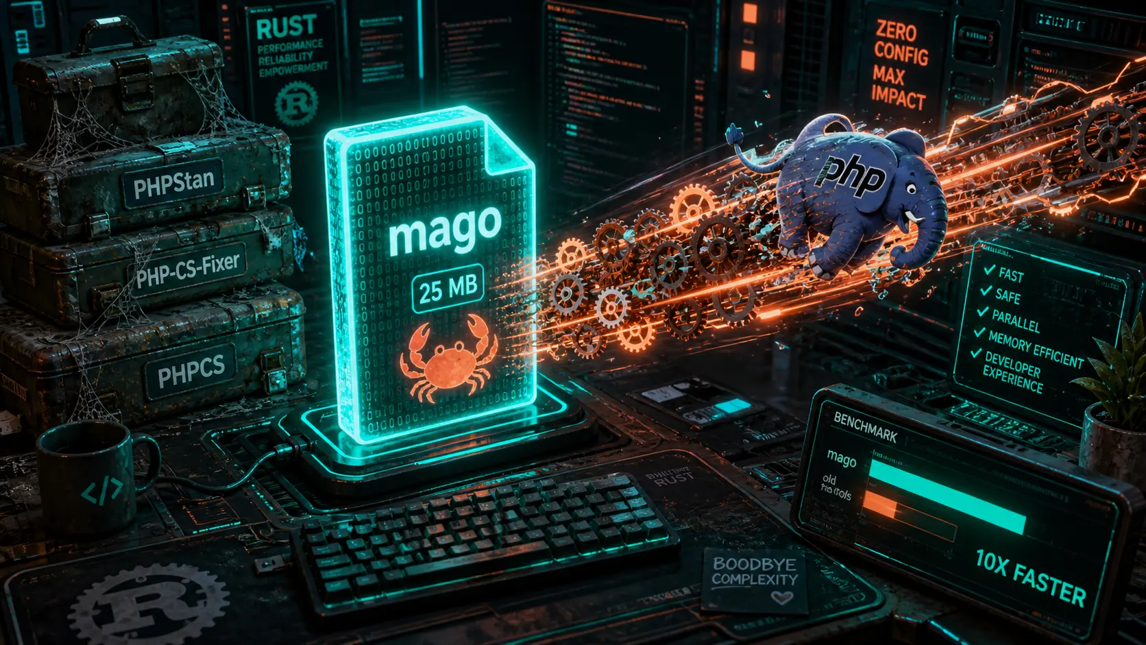 Mago 1.0 Lands — A Rust-Powered PHP Toolchain Just Made composer require Embarrassed