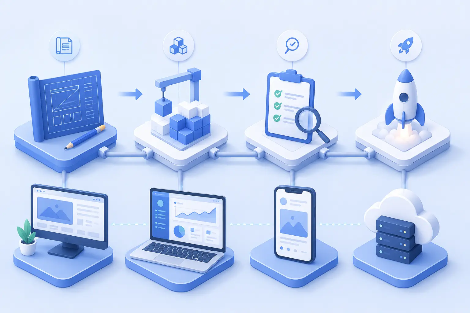 From Blueprint to Launch: What Goes Into Building a Website, MIS, App, and Hosting