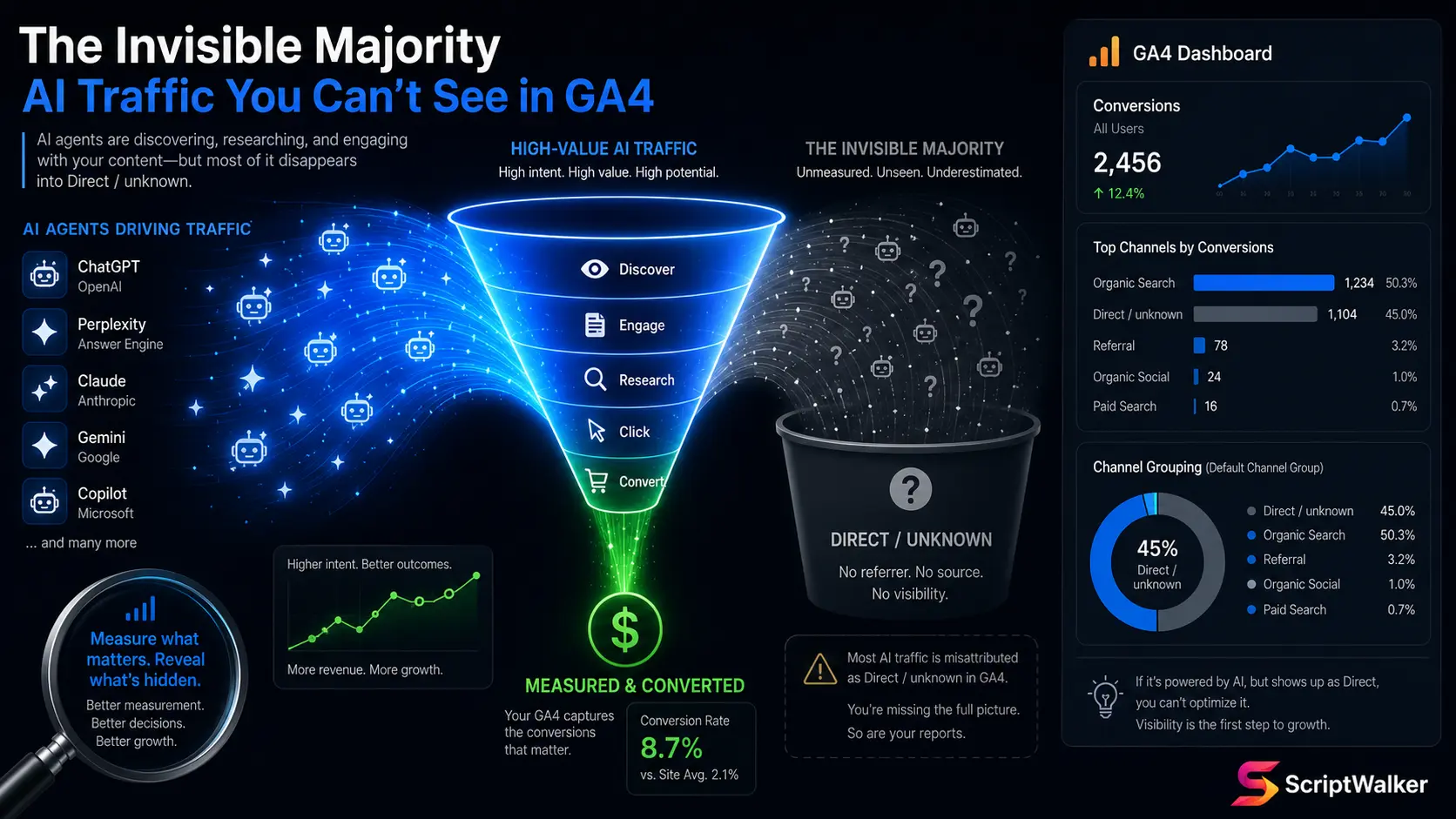 AI Referral Traffic Converts 4.4x Higher Than Organic — but Three in Four Marketing Teams Can't See or Measure It