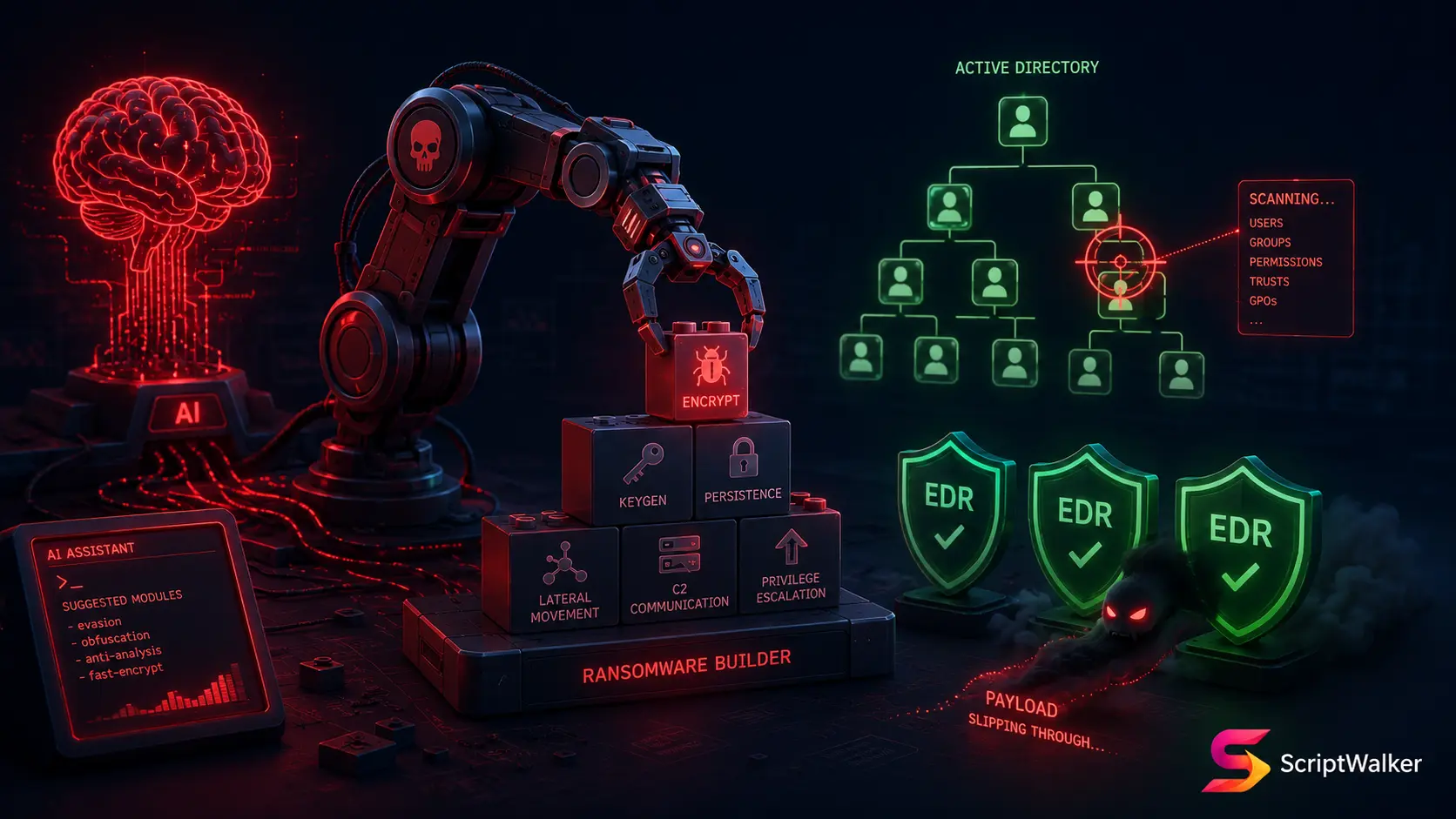 A Ransomware Toolkit Built With AI: Automated AD Discovery and Iterative EDR Evasion